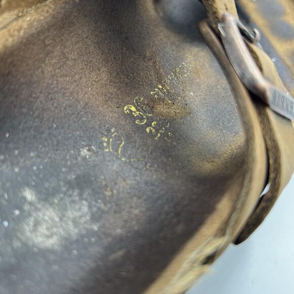 Birkenstock Gizeh Thongs Womens Size 5 R 36 Bronze Brown Germany Made Flat Shoes - Picture 8 of 12